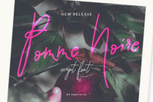 Pomme Noir: A Script Font That Brings Handmade Charm to Life